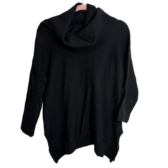 Tahari Extra Fine Merino Wool Black Cowl Neck Sweater Sz Small - Picture 1 of 7